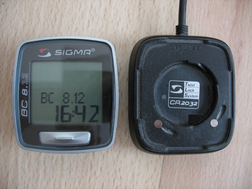 Licznik rowerowy<br>Stacja dokująca<br>SIGMA BC 8.12 + CR2023